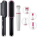 Paket Professionelle elektrische Glättbürste für die Haare - 2 in 1 + Gesichtsepilierer 3-in-1 zur Entfernung unerwünschter Haare