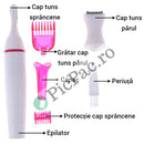 Paket Professionelle elektrische Glättbürste für die Haare - 2 in 1 + Gesichtsepilierer 3-in-1 zur Entfernung unerwünschter Haare