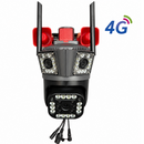 Überwachungskamera 4G 12MP Ultra HD PTZ, 5X Zoom, Farb-Nachtsicht, Bewegungserkennung, Zwei-Wege-Audio, integrierte Sirene, außen/innen