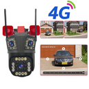 Überwachungskamera 4G 12MP Ultra HD PTZ, 5X Zoom, Farb-Nachtsicht, Bewegungserkennung, Zwei-Wege-Audio, integrierte Sirene, außen/innen