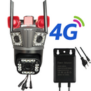 Überwachungskamera 4G 12MP Ultra HD PTZ, 5X Zoom, Farb-Nachtsicht, Bewegungserkennung, Zwei-Wege-Audio, integrierte Sirene, außen/innen
