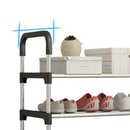 1+1 Paket Schuhregal aus Edelstahl mit 5 Ebenen - Premium-Ständer zur Schuhaufbewahrung