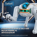 Intelligenter Bionischer Roboterhund mit Sprachsteuerung und Fernbedienung, Interaktives Spielzeug, Tanzen, Programmierung, 360°-Rollen und Akrobatik