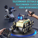 Intelligenter Roboterhund Stunt Dog, 8WD mit Omnidirektionalen Mecanum-Rädern, Steuerung per Fernbedienung und Gesten, 360°-Drehung, LED-Lichter und Soundeffekte