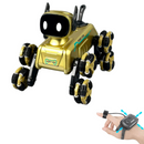 Intelligenter Roboterhund Stunt Dog, 8WD mit Omnidirektionalen Mecanum-Rädern, Steuerung per Fernbedienung und Gesten, 360°-Drehung, LED-Lichter und Soundeffekte