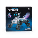 Intelligenter Roboterhund Stunt Dog, 8WD mit Omnidirektionalen Mecanum-Rädern, Steuerung per Fernbedienung und Gesten, 360°-Drehung, LED-Lichter und Soundeffekte