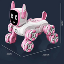 Interaktiver Roboterhund 2 in 1 mit 8 Mecanum-Rädern, Gestensteuerung und Fernbedienung, 360°-Drehung, LED und Soundeffekte