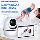 Video-Babyphone mit PTZ-Kamera, Nachtsicht, Gegensprechfunktion, VOX und Temperaturalarm