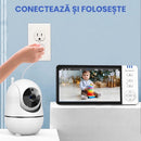 Video-Babyphone mit PTZ-Kamera, Nachtsicht, Gegensprechfunktion, VOX und Temperaturalarm