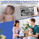 Video-Babyphone mit PTZ-Kamera, Nachtsicht, Gegensprechfunktion, VOX und Temperaturalarm