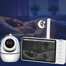 Video-Babyphone mit PTZ-Kamera, Nachtsicht, Gegensprechfunktion, VOX und Temperaturalarm
