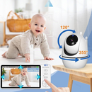Video-Babyphone mit PTZ-Kamera, Nachtsicht, Gegensprechfunktion, VOX und Temperaturalarm