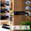 Intelligentes Türschloss Smart Lock, Fingerabdruck, Passwort und Karte M1/IC, Touch-Tastatur, Schwarz