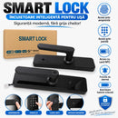 Intelligentes Türschloss Smart Lock, Fingerabdruck, Passwort und Karte M1/IC, Touch-Tastatur, Schwarz