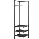 Paket 1+1 Eckregal für Kleidung Schwarz – Elegante Organisation und optimierter Platz