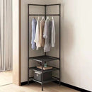 Paket 1+1 Eckregal für Kleidung Schwarz – Elegante Organisation und optimierter Platz
