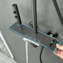 Smartes Duschsystem mit LED-Leuchten, LED-Anzeige, Thermostatsteuerung, 4 Strahlarten, 360°-Drehung, Handbrause und verdecktem Auslass, ohne Stromanschluss