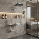 Smartes Thermostat-Duschsystem mit Digitalanzeige, 4 Funktionen, Pianotasten, Regendusche, verdecktem Wasserfall, Bidet und kompaktem Design
