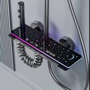 Smartes Duschsystem mit LED-Display, Ambientebeleuchtung, Piano-Tastensteuerung, Wassertemperaturanzeige, mehreren Funktionen und ohne Stromanschluss