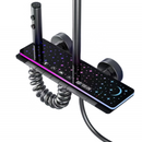 Smartes Duschsystem mit LED-Display, Ambientebeleuchtung, Piano-Tastensteuerung, Wassertemperaturanzeige, mehreren Funktionen und ohne Stromanschluss