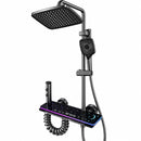 Smartes Duschsystem mit LED-Display, Ambientebeleuchtung, Piano-Tastensteuerung, Wassertemperaturanzeige, mehreren Funktionen und ohne Stromanschluss