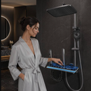Premium-Duschsystem mit LED-Beleuchtung und Digitalanzeige, Touch-Bedienfeld im Piano-Stil, Wandmontage, Modernes Design