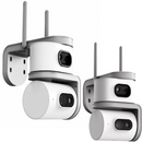 WLAN-Überwachungskamera 8MP mit 2 Objektiven, 360° Drehung, Nachtsicht, Zwei-Wege-Audio, V380 Pro