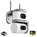 WLAN-Überwachungskamera 8MP mit 2 Objektiven, 360° Drehung, Nachtsicht, Zwei-Wege-Audio, V380 Pro