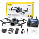 Drohne X26 Ultra Screen 4K mit Dual-Kamera, 4,3-Zoll-Bildschirm, FPV in Echtzeit, Brushless-Motoren und Hinderniserkennung