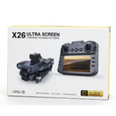 Drohne X26 Ultra Screen 4K mit Dual-Kamera, 4,3-Zoll-Bildschirm, FPV in Echtzeit, Brushless-Motoren und Hinderniserkennung