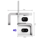 4G-Überwachungskamera 8MP mit 2 Objektiven, 360° Drehung, Nachtsicht, Bewegungserkennung, Zwei-Wege-Audio
