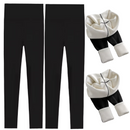 Paket 1+1 Gefütterte Damen-Leggings mit Thermofutter - Hoher Bund, Atmungsaktives Premium-Material für den Winter