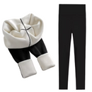 Paket 1+1 Gefütterte Damen-Leggings mit Thermofutter - Hoher Bund, Atmungsaktives Premium-Material für den Winter
