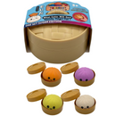 Squishy Dumpling Anti-Stress-Spielzeug, Slow Rising, weiches sensorisches Fidget-Spielzeug mit lächelndem Gesicht, 8,5 cm, zufälliges Modell und zufällige Farbe
