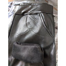 Paket 1+1 Warme gefütterte Leggings mit Taschen - Kunstleder-Optik für die kalte Jahreszeit