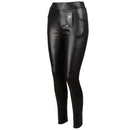 Paket 1+1 Warme gefütterte Leggings mit Taschen - Kunstleder-Optik für die kalte Jahreszeit
