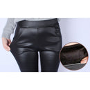 Paket 1+1 Warme gefütterte Leggings mit Taschen - Kunstleder-Optik für die kalte Jahreszeit