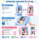 Set mit 2 Video-Walkie-Talkies für Kinder mit Kamera und Farbdisplay, Audio-Video-Kommunikation, Rosa und Blau, Interaktives Spielzeug für Kinder