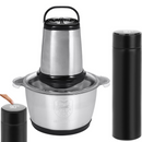 Geschenkpaket: Multifunktionaler elektrischer Zerkleinerer mit 4 Edelstahlklingen + Smart-Thermosflasche LCD 500 ml - Premium-Küchenset