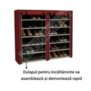 Tragbarer Stoff-Schuhschrank - Organizer für 36 Paar mit Reißverschlüssen