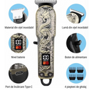 Professioneller Haar- und Konturentrimmer T-Blade, Kabellos, Wiederaufladbar über USB-C, LED-Display, 4 Aufsteckkämme, Laufzeit 120 Min