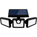 Paket LED-Solarleuchte für außen mit 3 Köpfen + LED-Stirnlampe mit Akku, Bewegungssensor