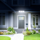 Paket LED-Solarleuchte für außen mit 3 Köpfen + LED-Stirnlampe mit Akku, Bewegungssensor