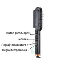 Professionelle elektrische Glättbürste für das Haar - 2 in 1 Glätten und Locken