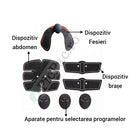 Komplettset EMS-Elektrostimulation - 5 Fitnessgeräte für Bauch, Arme und Gesäß mit 10 Intensitätsstufen