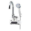 Elektrischer Durchlauferhitzer-Wasserhahn mit Dusche - LED-Anzeige, Wandmontage, 60°C