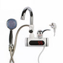 Elektrischer Durchlauferhitzer-Wasserhahn mit Dusche - LED-Anzeige, Wandmontage, 60°C