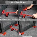 Professionelles Set zum Transportieren und Anheben von Möbeln - Kit mit Rollen und Hebel für einfache Umzüge