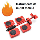 Professionelles Set zum Transportieren und Anheben von Möbeln - Kit mit Rollen und Hebel für einfache Umzüge