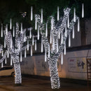 LED-Eisregen-Lichterkette mit Schneefall-Effekt – kaltweißes Licht für innen und außen